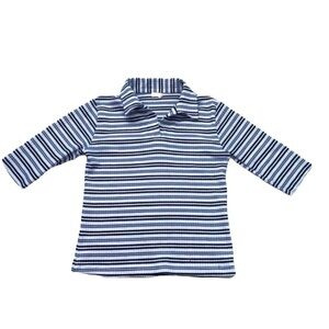 𝅺VINTAGE academia preppy collared striped tee